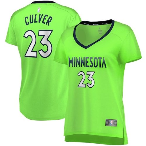Jarrett Culver Minnesota Timberwolves Fanatics Branded Women's Fast Break Replica Jersey Green - Statement Edition