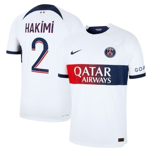 Achraf Hakimi Paris Saint-Germain Nike 2023/24 Away Match Authentic Player Jersey - White