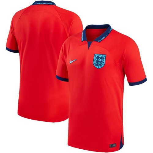 Custom England National Team Nike 2022/23 Away Authentic Blank Jersey - Red