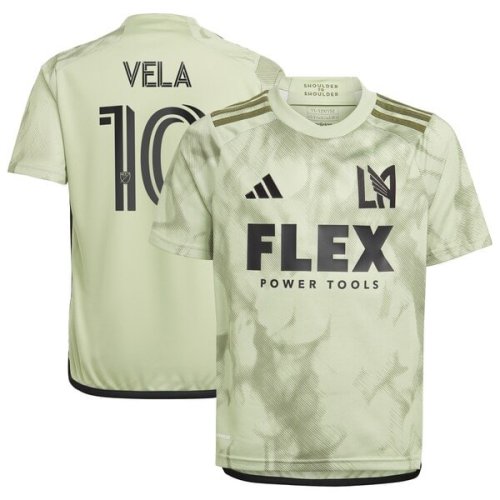 Carlos Vela LAFC adidas Youth 2024 Smokescreen Replica Player Jersey - Green