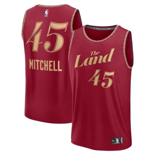 Donovan Mitchell Cleveland Cavaliers Fanatics Branded Youth Fast Break Jersey - Wine - City Edition