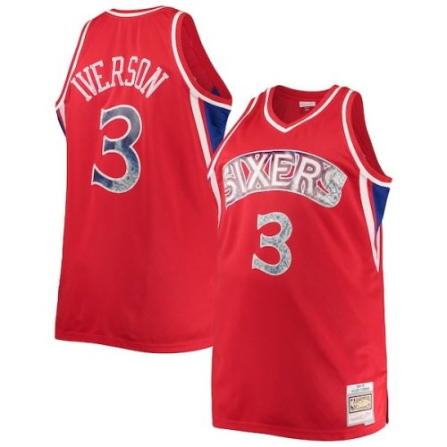 Allen Iverson Philadelphia 76ers Mitchell & Ness Big & Tall 1996/97 NBA 75th Anniversary Diamond Swingman Jersey - Red