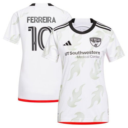 Jesus Ferreira FC Dallas adidas Women's 2024 Burn Baby Burn Replica Player Jersey - White
