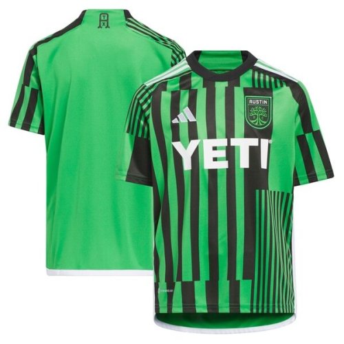 Austin FC adidas Youth 2024 Las Voces Kit Replica Jersey - Green
