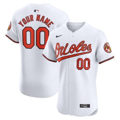 Baltimore Orioles Nike Home Elite Custom Jersey - White