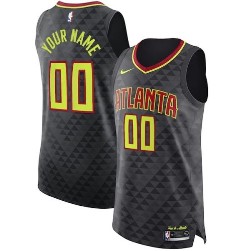 Atlanta Hawks Nike Authentic Custom Jersey Black - Icon Edition