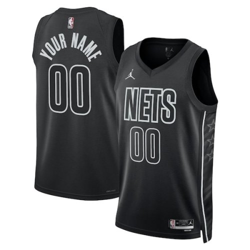Brooklyn Nets Jordan Brand Unisex 2022/23 Swingman Custom Jersey - Statement Edition - Black