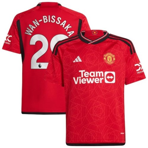 Aaron Wan-Bissaka Manchester United adidas Youth 2023/24 Home Replica Player Jersey - Red