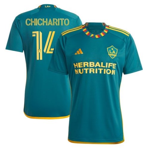 Chicharito LA Galaxy adidas 2024 LA Kit Replica Player Jersey - Green