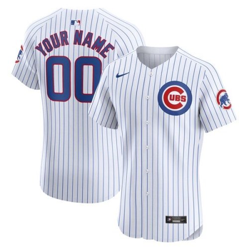 Chicago Cubs Nike Home Elite Custom Jersey - White