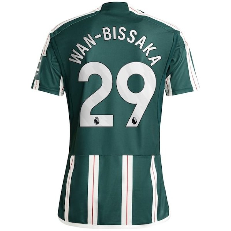 Aaron Wan-Bissaka Manchester United adidas 2023/24 Away Replica Player Jersey - Green/Red