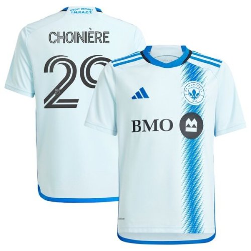 Mathieu Choinière CF Montreal adidas Youth 2024 La Main Replica Player Jersey – Light Blue