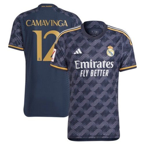 Eduardo Camavinga Real Madrid adidas 2023/24 Away Authentic Player Jersey - Navy/White