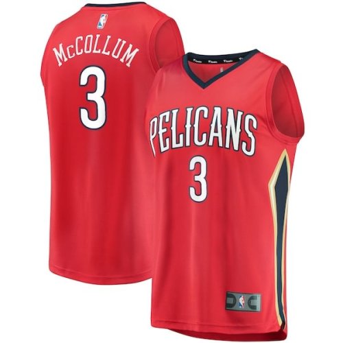 C.J. McCollum New Orleans Pelicans Fanatics Branded Fast Break Replica Player Jersey - Statement Edition - Red/Navy/White