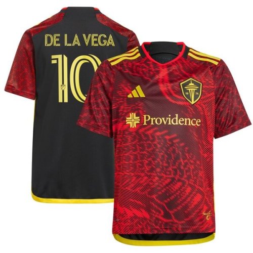 Pedro de la Vega Seattle Sounders FC adidas Youth 2024 The Bruce Lee Kit Replica Player Jersey – Red