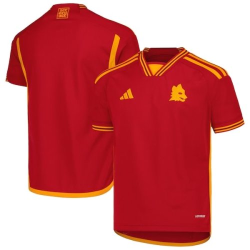 AS Roma adidas Youth 2023/24 Home Replica Jersey - Red