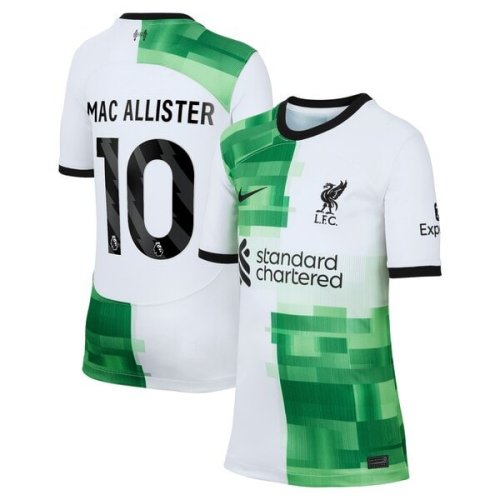 Alexis Mac Allister Liverpool Nike Youth 2023/24 Away Replica Player Jersey - White