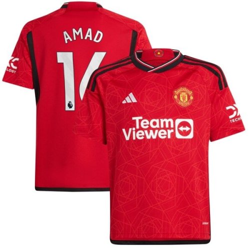 Amad Diallo Manchester United adidas Youth Replica Player Jersey – Red