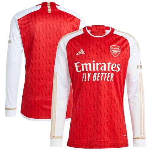Arsenal adidas 2023/24 Home Replica Long Sleeve Jersey - Red