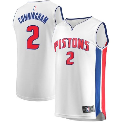 Cade Cunningham Detroit Pistons Fanatics Branded Fast Break Replica Jersey - Association Edition - White/Black
