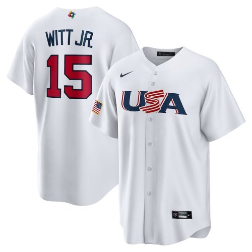 Bobby Witt USA Baseball Nike 2023 World Baseball Classic Replica Player Jersey - White