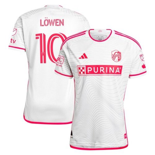 Eduard Löwen St. Louis City SC adidas 2024 The Confluence Kit Authentic Player Jersey - White
