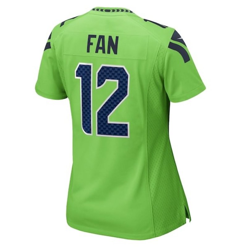 12th Fan Seattle Seahawks Nike Women's  Game Jersey - Neon Green