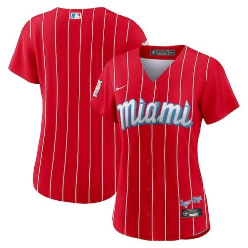 Miami Marlins Nike Women's City Connect Replica Team Jersey - Red