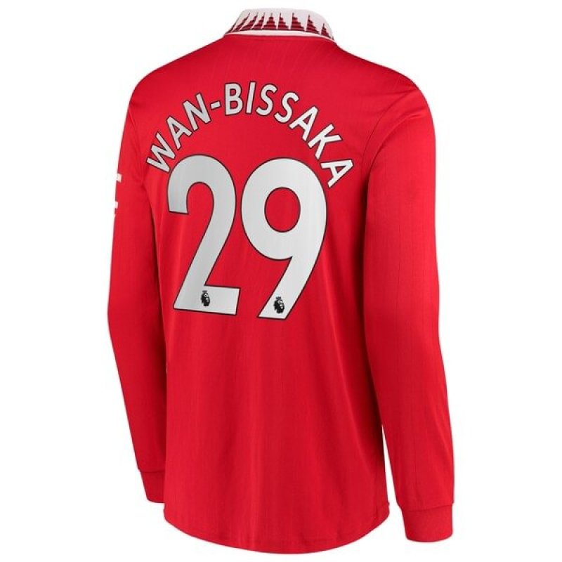 Aaron Wan-Bissaka Manchester United adidas 2022/23 Home Replica Long Sleeve Jersey - Red