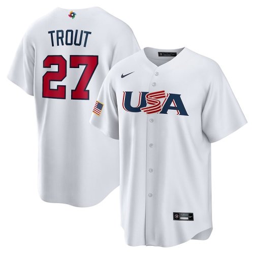 Mike Trout USA Baseball Nike 2023 World Baseball Classic Replica Player Jersey - White