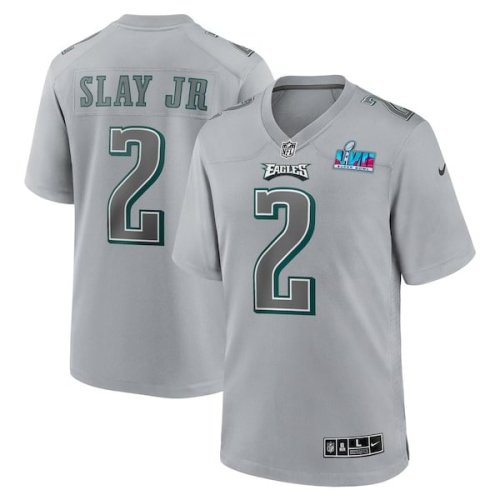 Darius Slay Jr. Philadelphia Eagles Nike Super Bowl LVII Patch Atmosphere Fashion Game Jersey - Gray