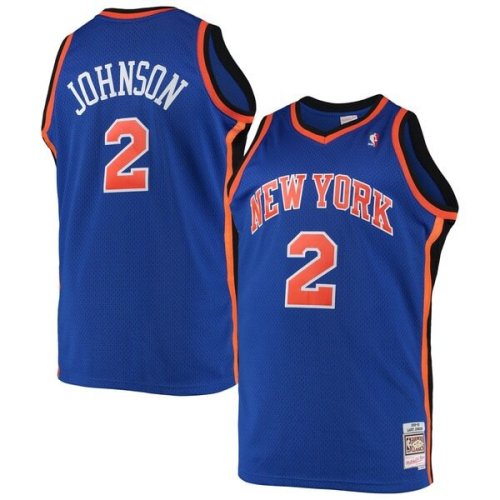 Larry Johnson New York Knicks Mitchell & Ness 1998/99 Big & Tall Hardwood Classics Swingman Jersey - Blue