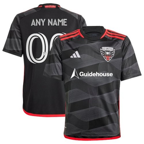 D.C. United adidas Youth 2024 The Icon Kit Replica Custom Jersey – Black