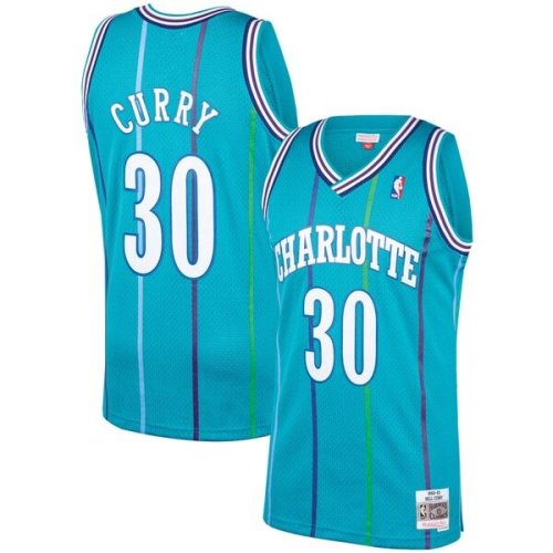 Dell Curry Charlotte Hornets Mitchell & Ness 1992/93 Hardwood Classics Swingman Jersey - Teal