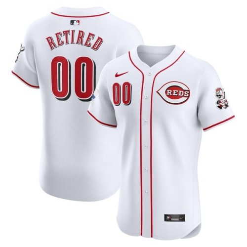 Cincinnati Reds Nike Home Elite Pick-A-Player Retired Roster Patch Jersey - White