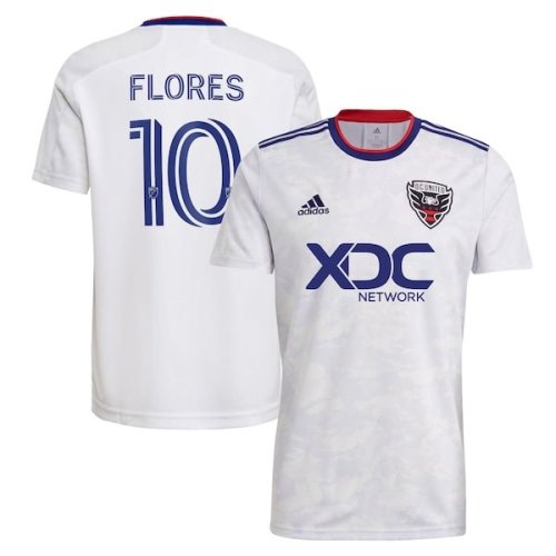 Edison Flores D.C. United adidas 2022 The Marble Replica Player Jersey - White