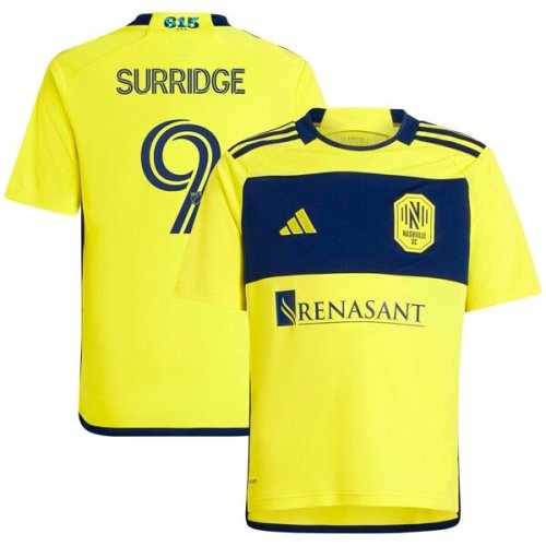 Sam Surridge Nashville SC adidas Youth 2024 The 615 Kit Replica Player Jersey - Yellow