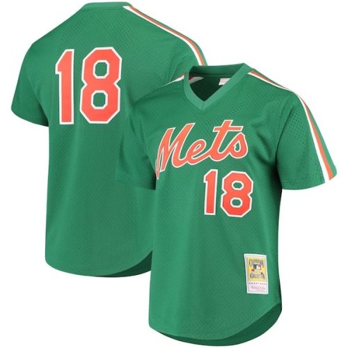 Darryl Strawberry New York Mets Mitchell & Ness Cooperstown Mesh Batting Practice Jersey - Green/Royal