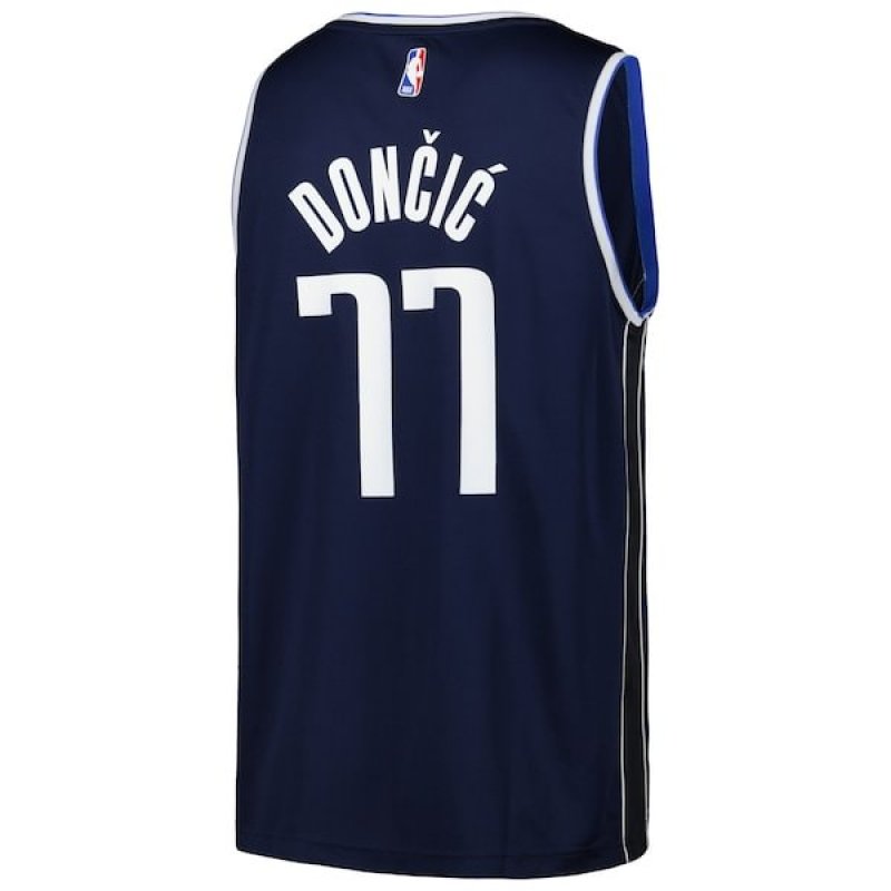 Luka Dončić Dallas Mavericks Fanatics Branded Fast Break Replica Player Jersey - Statement Edition - Navy