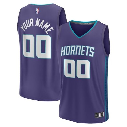 Charlotte Hornets Fanatics Branded Youth Fast Break Replica Custom Jersey - Statement Edition - Purple