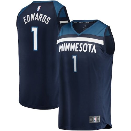 Anthony Edwards Minnesota Timberwolves Fanatics Branded Youth 2021/22 Fast Break Replica Jersey - Icon Edition - Navy