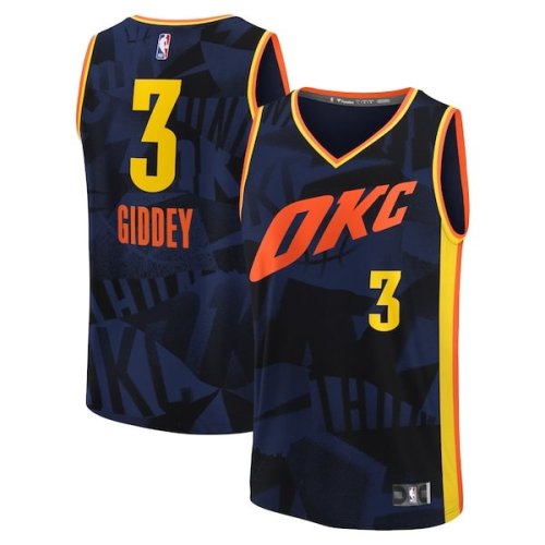 Josh Giddey Oklahoma City Thunder Fanatics Branded Unisex Fast Break Jersey - Navy - City Edition