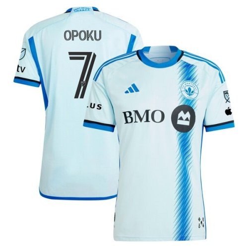 Kwadwo Opoku CF Montreal adidas 2024 La Main Authentic Player Jersey – Light Blue