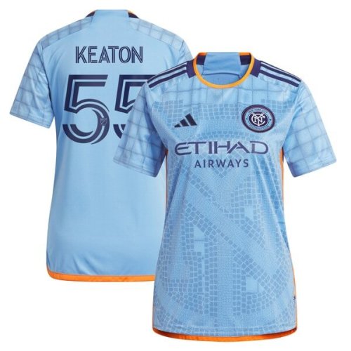 Keaton Parks New York City FC adidas Women's 2024 The Interboro Kit Replica Jersey - Light Blue