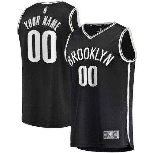 Brooklyn Nets Fanatics Branded Fast Break Custom Replica Jersey Black - Icon Edition