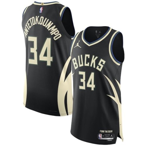 Giannis Antetokounmpo Milwaukee Bucks Jordan Brand Authentic Player Jersey - Statement Edition - Black