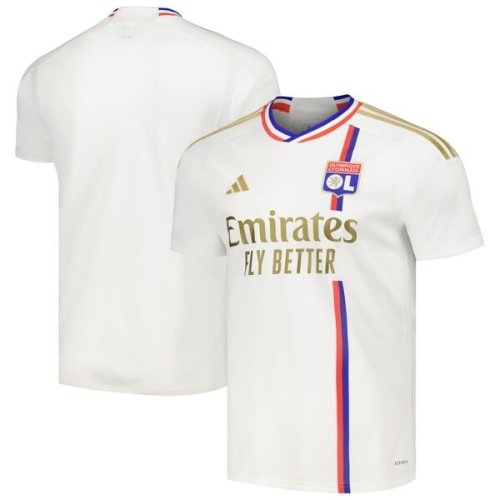 Olympique Lyonnais adidas 2023/24 Home Replica Jersey - White