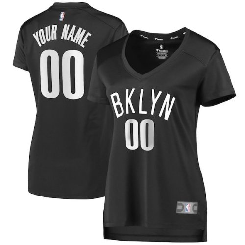Brooklyn Nets Fanatics Branded Women's Fast Break Replica Custom Jersey Charcoal - Statement Edition