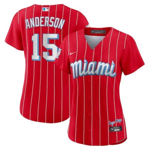 Brian Anderson Miami Marlins Nike Women's City Connect Replica Player Jersey - Red
