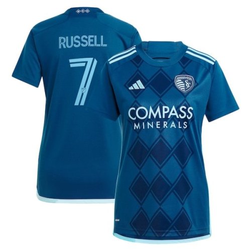 Johnny Russell Sporting Kansas City adidas Women's 2024 Diamonds Our Forever Replica Player Jersey – Navy